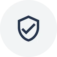 icon of a shield with a tick